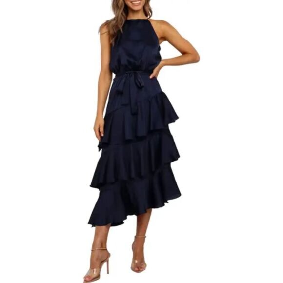 Petal & Pup Seychelle Asymmetric Tiered Dress - Picture 1 of 5